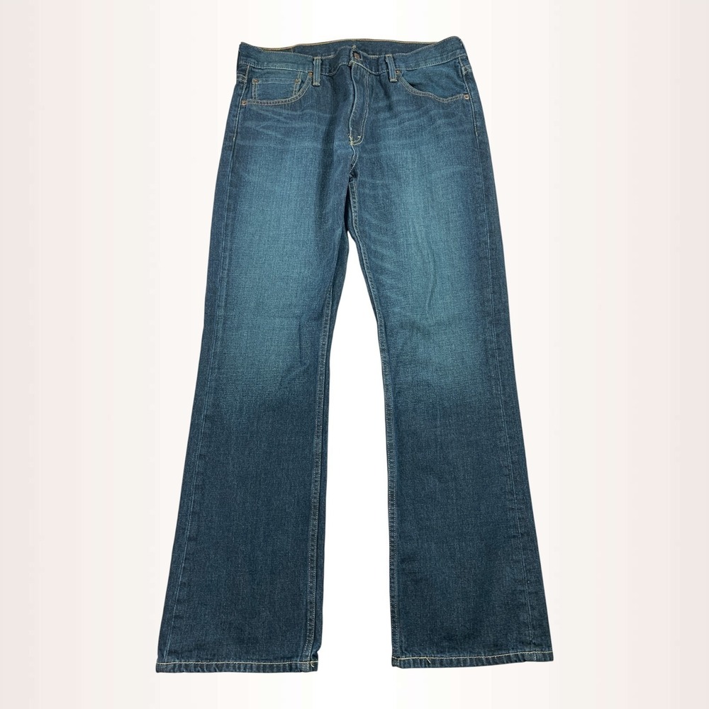 Levis 527 Mens Jeans 36x32 Blue Boot Cut Stretch Denim Western Workwear Mid Rise